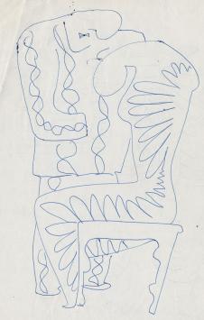 Ballpoint, abstracte mensen