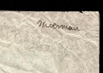 Klein kunstwerk op papier van de Belgische schilder Pierre-Louis Flouquet