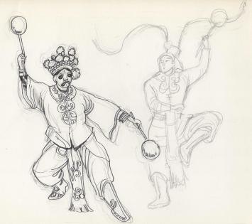 Pentekening van de Belgische tekenaar Pierre-Louis Flouquet