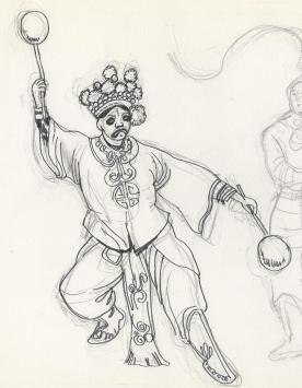 Pierre-Louis Flouquet  met een kunstwerkje