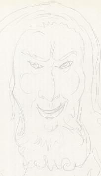 Pierre-Louis Flouquet  met een kunstwerkje