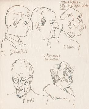 Portretten van de Belgische tekenaar Pierre-Louis Flouquet