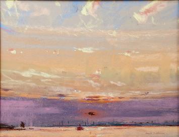 Franck Mortelmans met een pasteltekening, Antwerpen