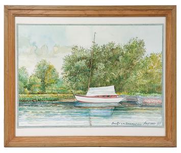 Aquarel van de Mechelse kunstenaar Frans Croes