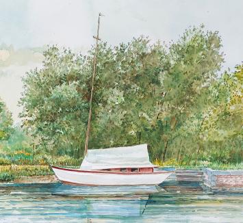 Aquarel in zeer goede staat van de Mechelse kunstenaar Frans Croes
