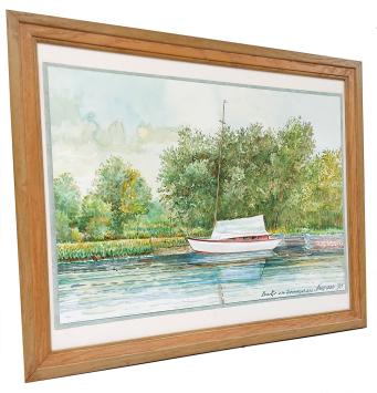 Aquarel van het Sas Zennegat te Mechelen