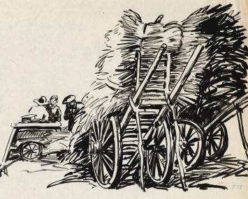 Studieschets van F. Masereel op papier