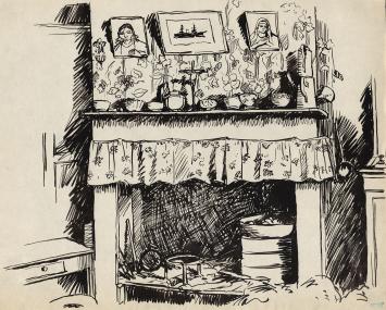 Tekeningen van Belgische tekenaar Frans Masereel uit zijn schetsboek
