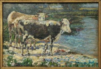 schilderij van Belgische kunstschilder Franz Courtens