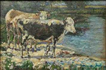 De Belgische kunstenaar Franz Courtens