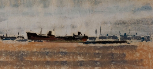 Pastelschilderij door Franck Mortelmans