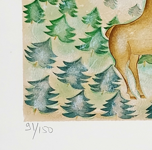 Litho van de Franse kunstenares Françoise Deberdt