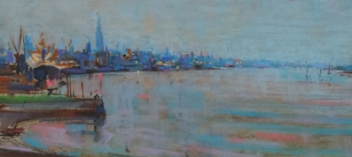 Pastelschilderij door Franck Mortelmans