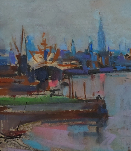 Pasteltekening van Franck Mortelmans