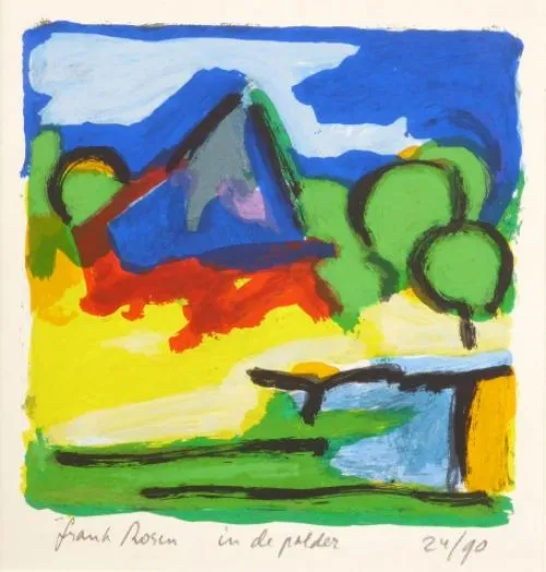 Frank Rosen in de plders litho
