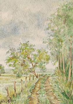 Tekening van de Mechelse kunstenaar Frans Croes