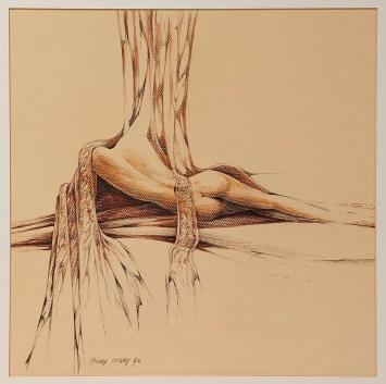 Tekening uit 1990 van Frans Croes kopen