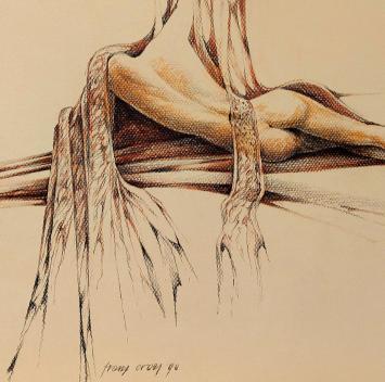 Tekening van de Mechelse kunstenaar Frans Croes