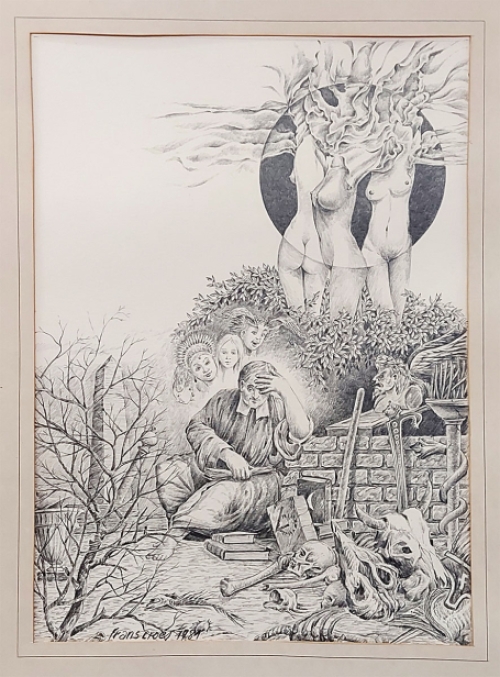 Tekening uit 1981 van Frans Croes