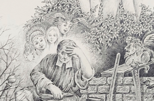 Tekeningen van de Belgische kunstenaar Frans Croes