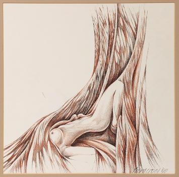 Tekening uit 1990 van Frans Croes kopen