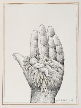 Tekening uit 1978 van Frans Croes