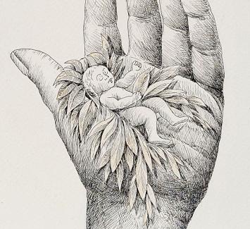 Tekening van de Mechelse kunstenaar Frans Croes