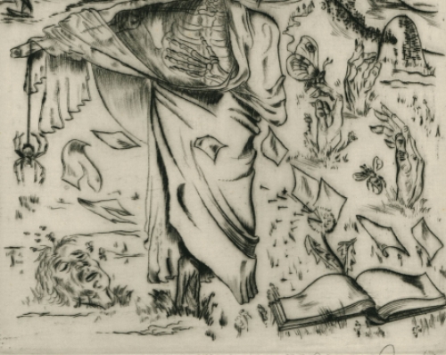 Grafisch kunstwerk van de Belgische kunstenaar Frans Dille