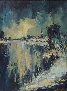 Frans geerinckx met een kunstwerkje