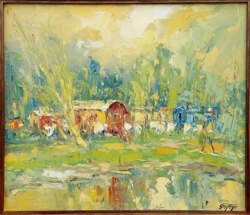 Groot schilderij op canvas van de Belgische kunstschilder Frans geerinckx kopen