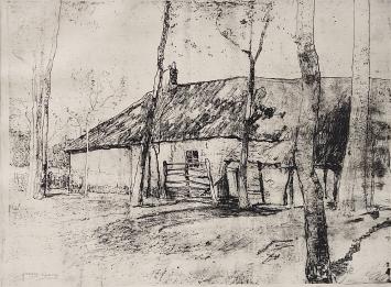 Ets F. Hens, boerderij met bomen