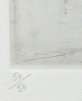 Ets bootkade van F. Hens, grafisch kunstwerkje