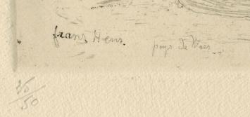 Ets van landschap van F. Hens