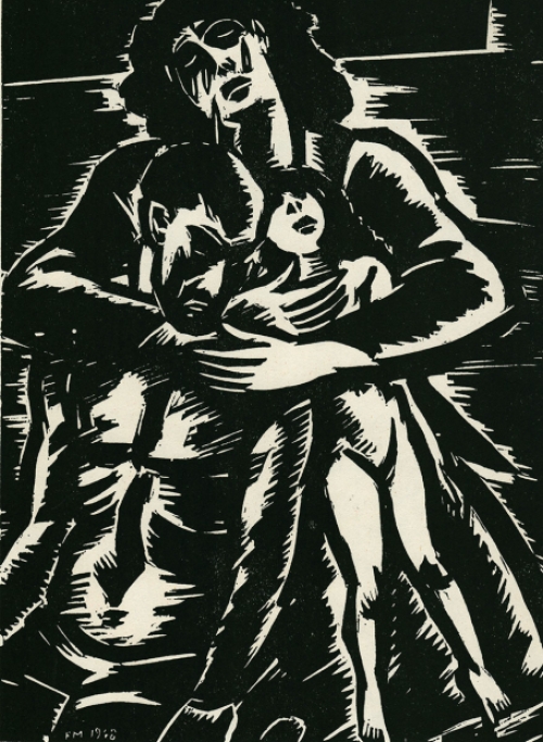 Gravure sur bois de l\'artiste belge Frans Masereel