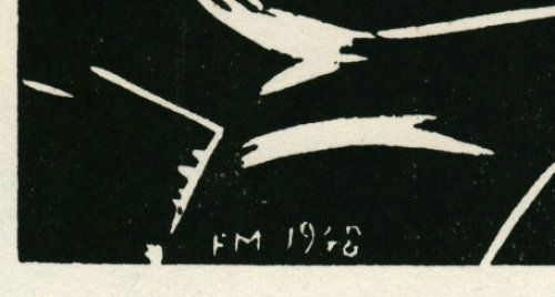 Houtsnede Pieta 1949 164/300