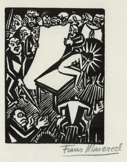 Woodcut van de Belgische kunstenaar Frans Masereel kopen