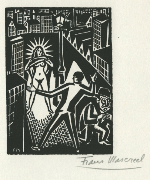 Gehandtekende houtsnede van F. Masereel kopen