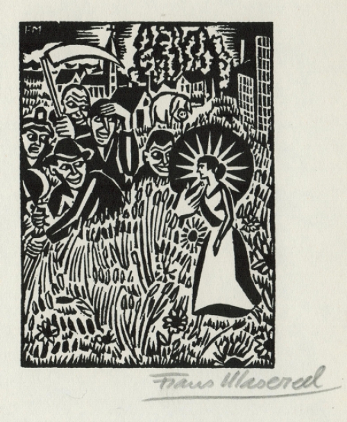 Kunst van de Belgische houtsnijder Frans Masereel kopen