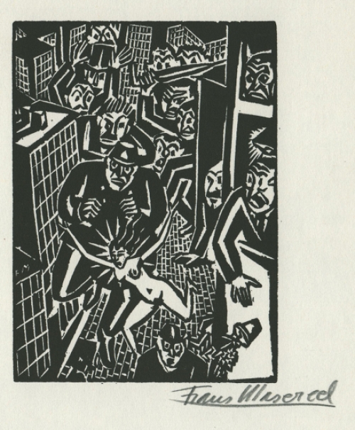 Woodcut door Frans Masereel