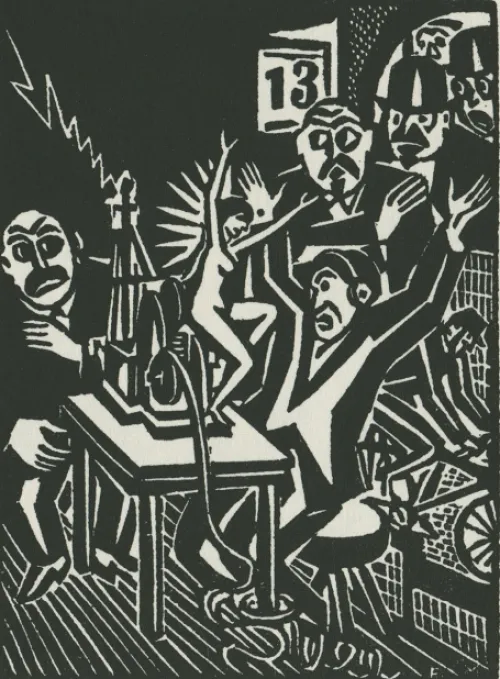 Gravure Sur Bois Originale De Frans Masereel – Estampe Du XXe, édition 1/100, Bon état Général