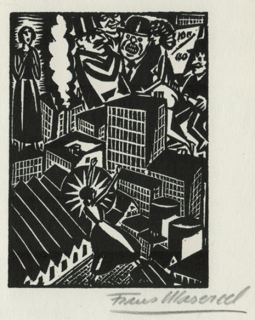 Woodcut van de Belgische kunstenaar Frans Masereel kopen