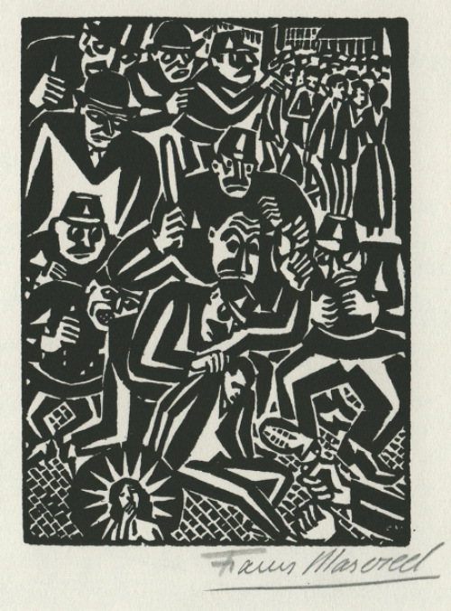 Houtsnede van Belgische kunstenaar Frans Masereel kopen