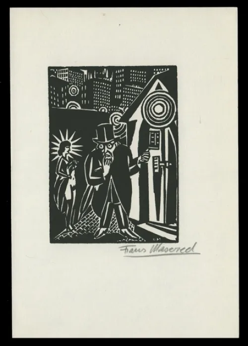 Gravure Sur Bois Originale De Frans Masereel – Estampe Du XXe, édition 1/100, Bon état Général