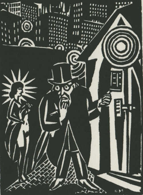 Houtsnede van de Belgische kunstenaar F. Masereel
