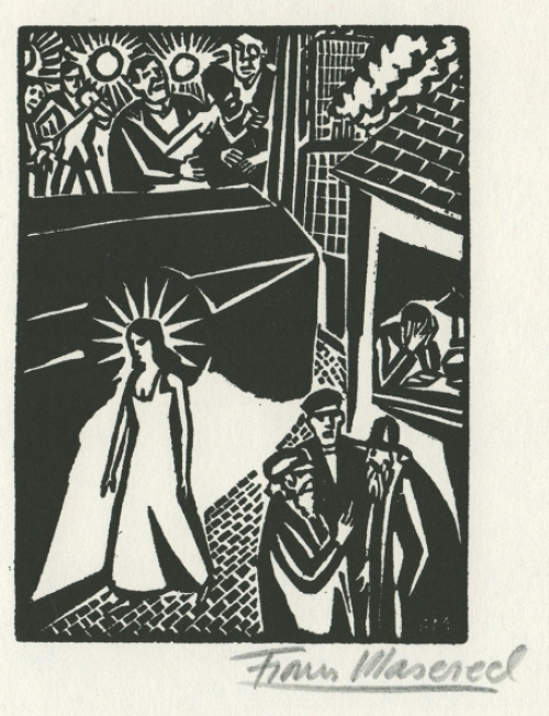 Woodcut van de Belgische kunstenaar Frans Masereel kopen