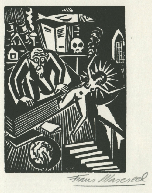 Woodcut van de Belgische kunstenaar Frans Masereel kopen