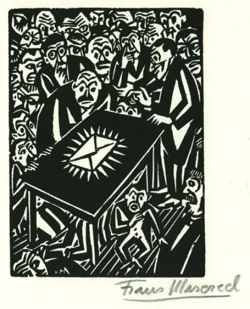 Gravure sur bois de Frans Masereel chez L'oeuvre 1928