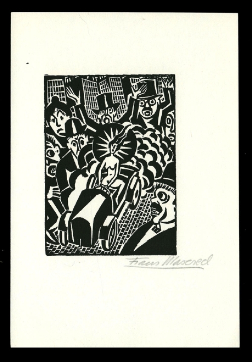 Houtsnede van Belgische kunstenaar Frans Masereel uit het werk l'idée