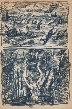 Kunstwerk op papier van Frans Masereel