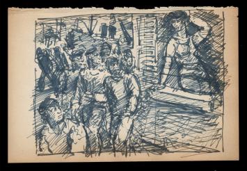 Grafisch kunstwerkje, pentekening van Frans Masereel kopen